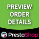 Prestashop Preview Order Details