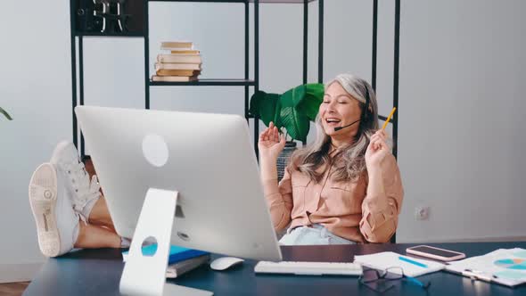 Friendly Zoom Meeting at the Office alt