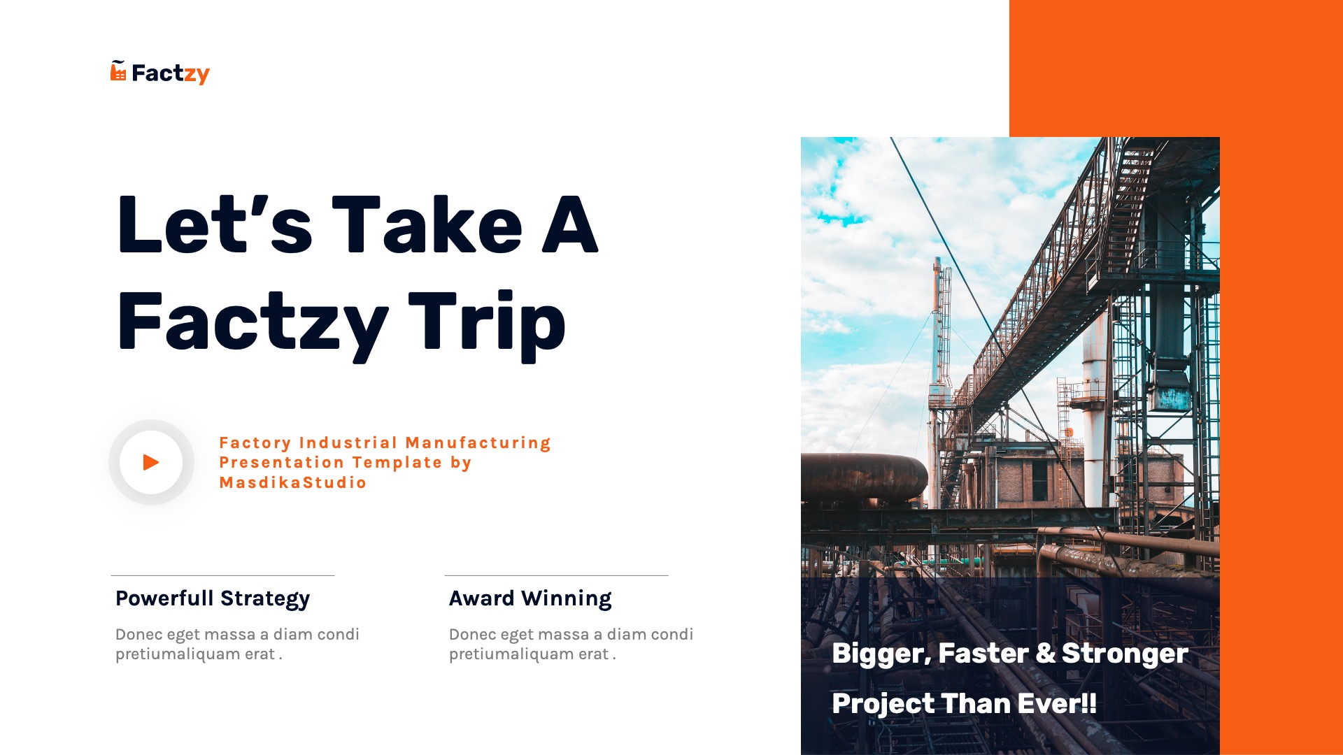 Factzy - Factory Industrial Manufacturing Google Slides Template ...