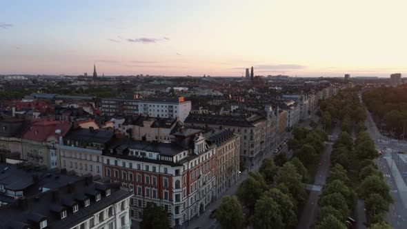 Aerial View of Stockholm Street