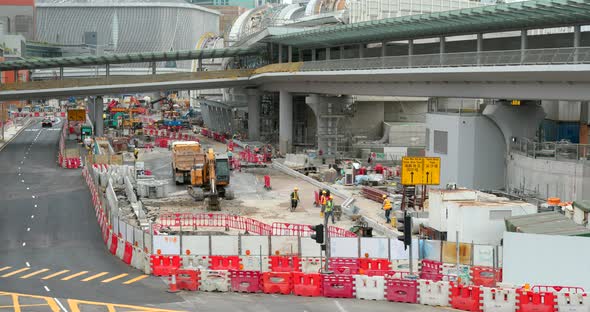 Hong kong construction site  alt