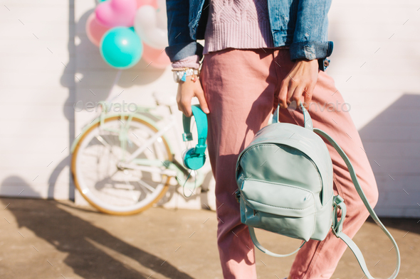light green backpack