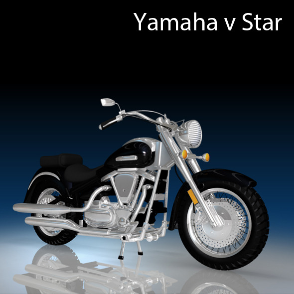 Yamaha V Star Motorcycle - 3DOcean Item for Sale