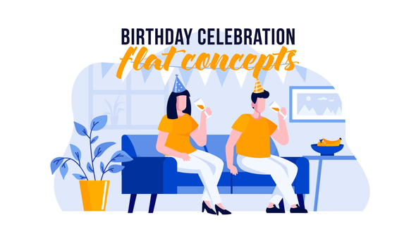 Birthday Celebration - Flat Concept