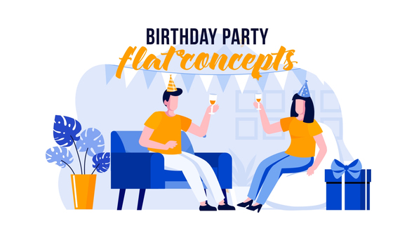 Birthday Party - Flat Concept