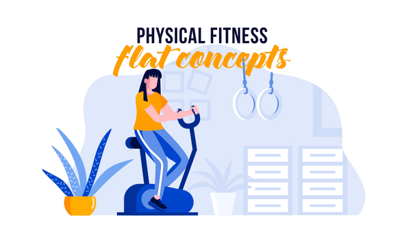 Physical Fitness - Flat Concept