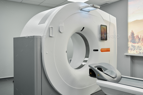 MRI - Magnetic resonance imaging scan device. MRI scaner room Stock ...
