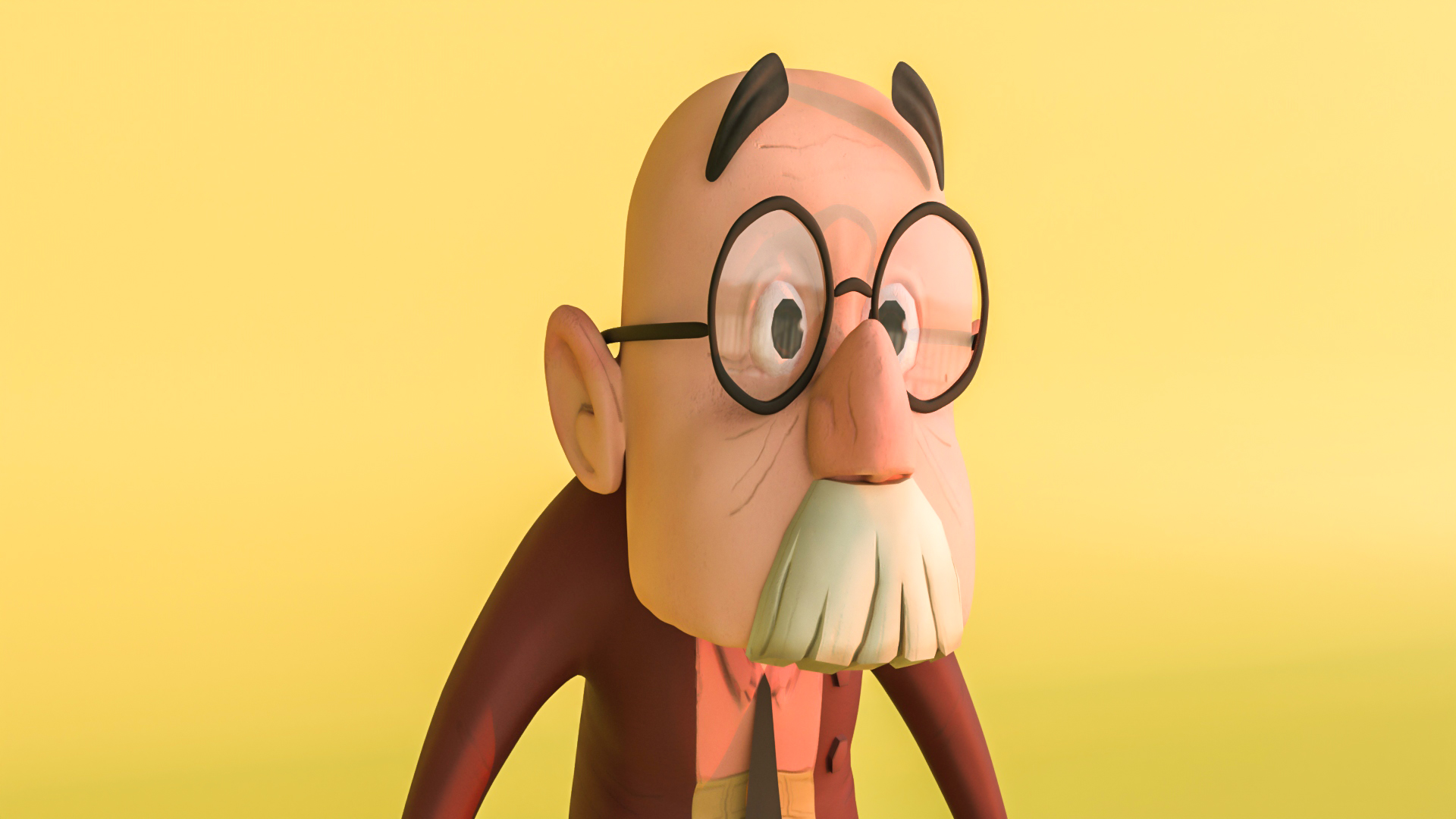 Old Man Cartoon 3D by EA09studio | 3DOcean