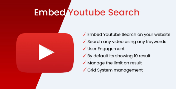 Embed Youtube Search - WordPress Plugin