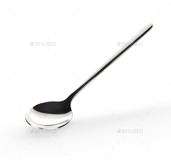 Tea spoon isolated on white background. - Stock Photo - Images