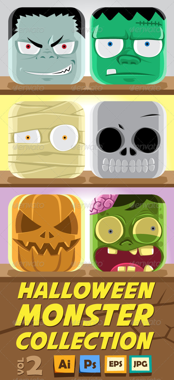 Monster Face Collection vol 2 - Halloween Seasons/Holidays