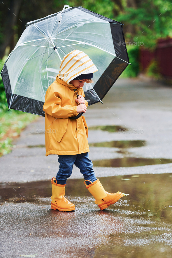 kid raincoat and boots