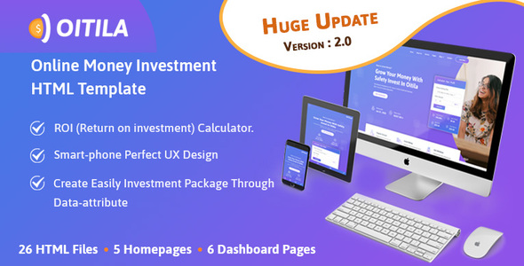 Incredible Oitila - Online Money Investment HTML Template