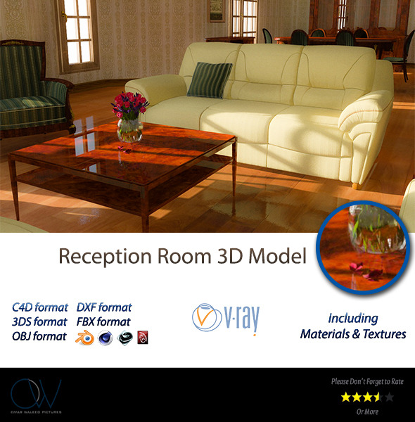 Reception Room 3D - 3Docean 2913438
