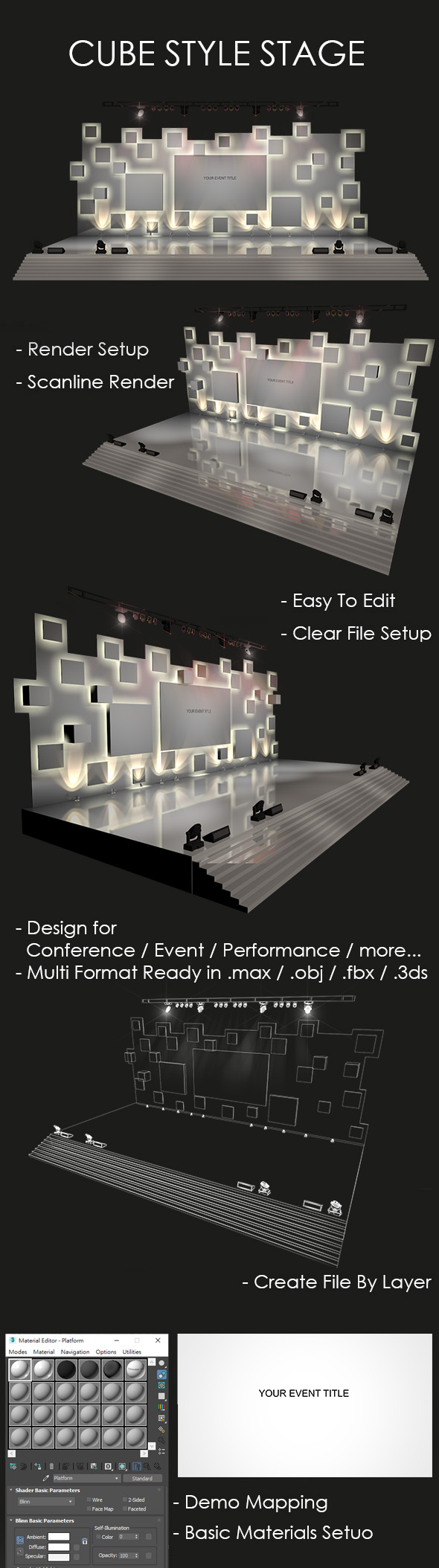 Cube Style Stage - 3Docean 31794293