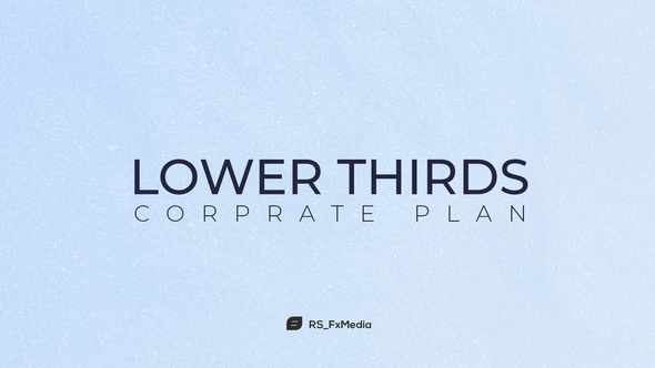 Lower Thirds | Corporate Plan