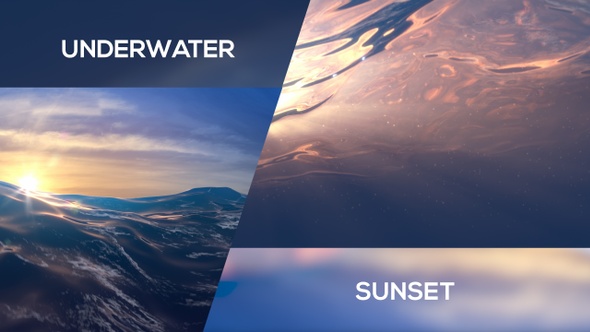 Ocean Waves Underwater Sunset alt