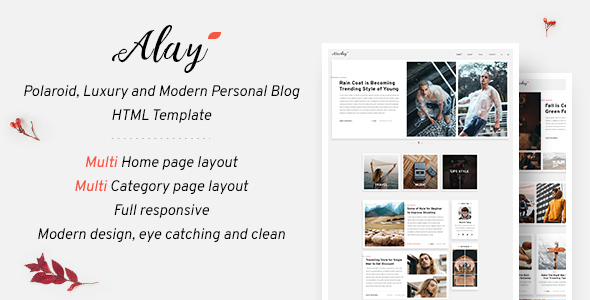 Alay – Luxury BLog HTML Template with Dark Mode