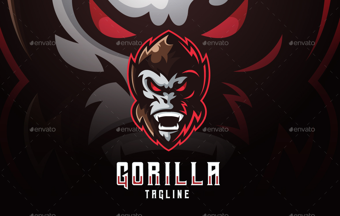 Gorilla Mascot Esport Logo by Bluustudio | GraphicRiver