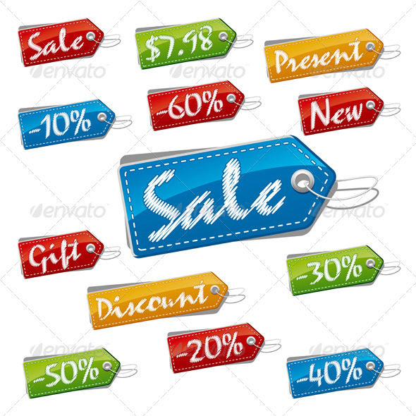 Labels Set - Retail Commercial / Shopping