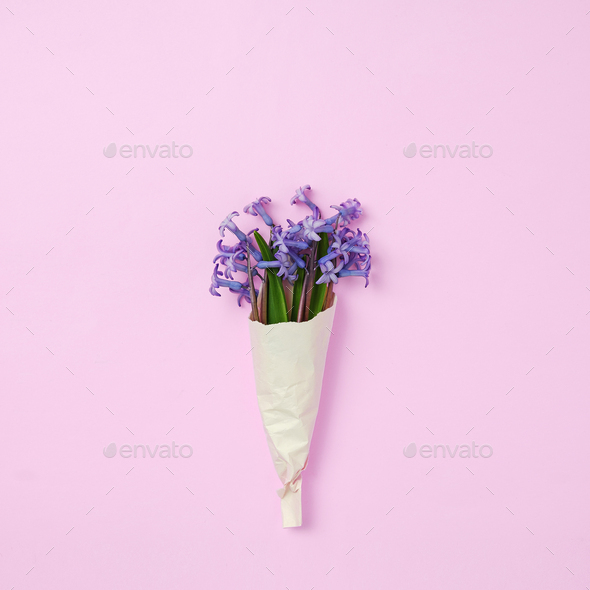 Small bouquet of blue flowers - Stock Photo - Images