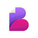 Letter B Document Archive Gradient Logo Template