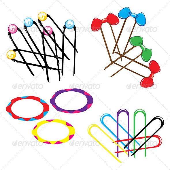 Various colorful accessories for hair - Man-made Objects Objects