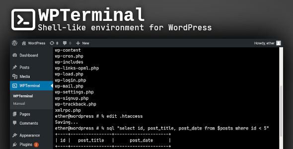 WPTerminal - Shell-like environment for WordPress