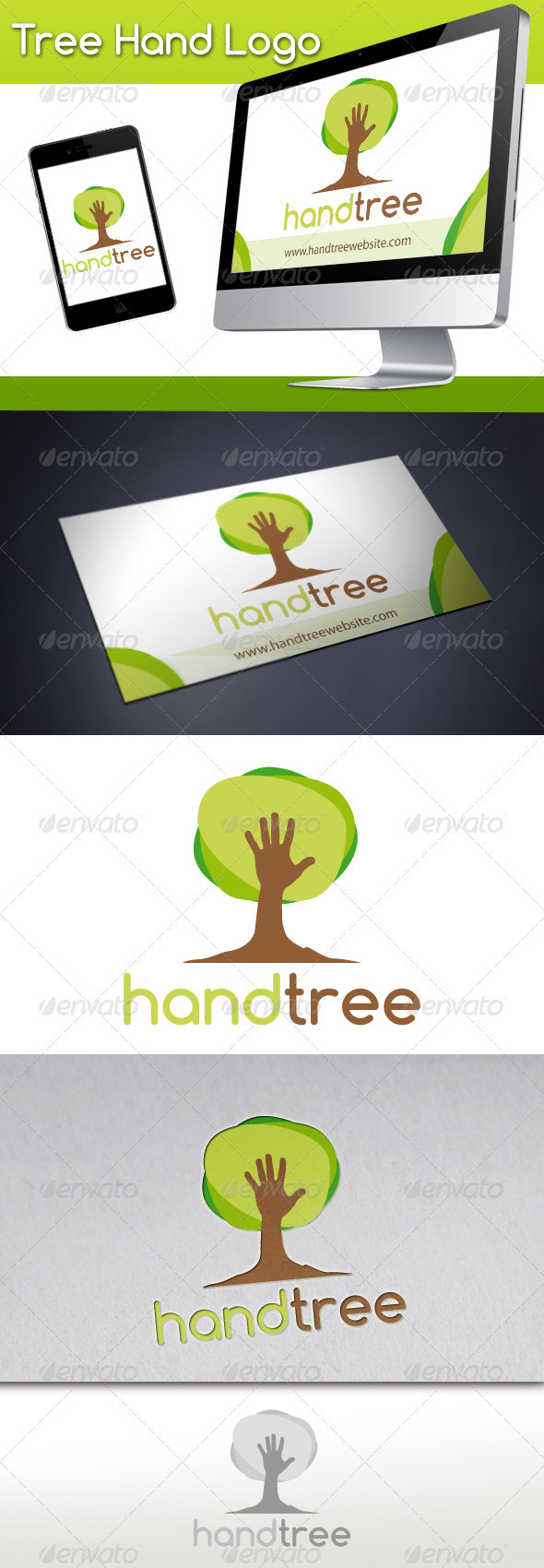 Tree Hand Logo - Nature Logo Templates