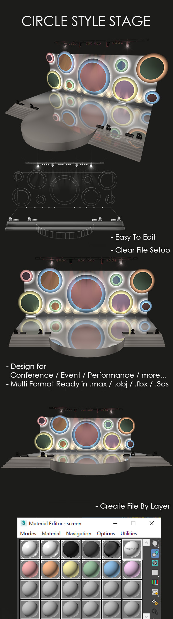 Circle Style Stage - 3Docean 31826640