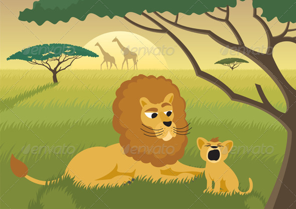 Lions in the Wild - Animals Characters