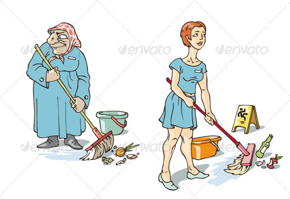 The Maids - Characters Vectors