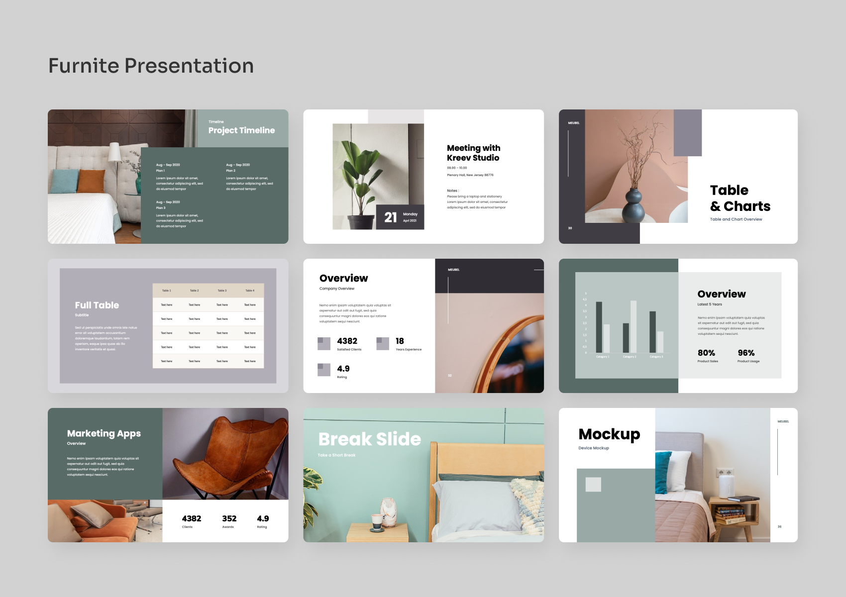 Furnite - Furniture Keynote Presentation, Presentation Templates ...