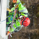 Industrial climber during winterization works, styrofoam dust falling down - PhotoDune Item for Sale