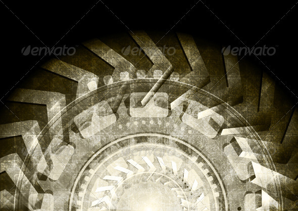 Abstract grunge background - Technology Conceptual