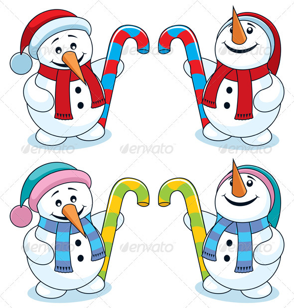 Little Snowman - Characters Vectors