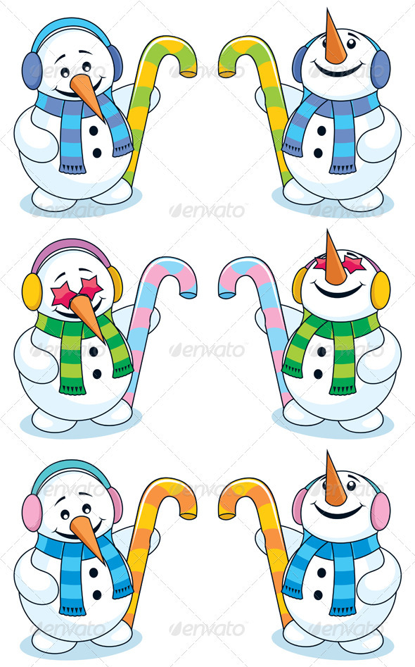Little Snowman 2 - Characters Vectors