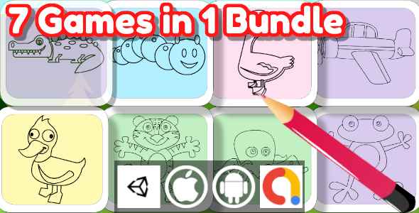 Download Edukida Unity Bundle 7 Coloring Book Games In 1 Bundle Kids Game With Admob For Android