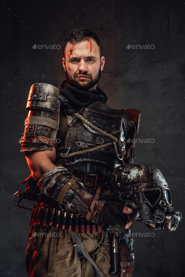Biker Holding Helmet Stock Photo, Picture and Royalty Free Image. Image  14863945.