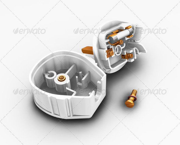Dismantled plug