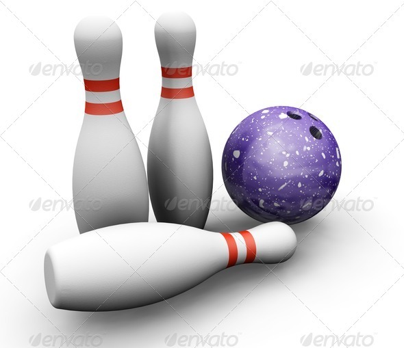 Bowling skittles and ball