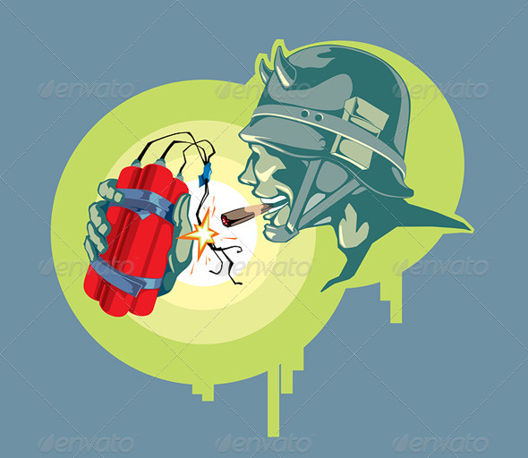 Soldier with an Explosive - Characters Vectors