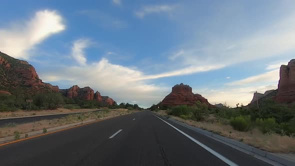 Highway 89A Driving Video in Village of Oak Creek Approaching Bell Rock alt