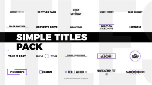Simple Titles Pack | DaVinci Resolve
