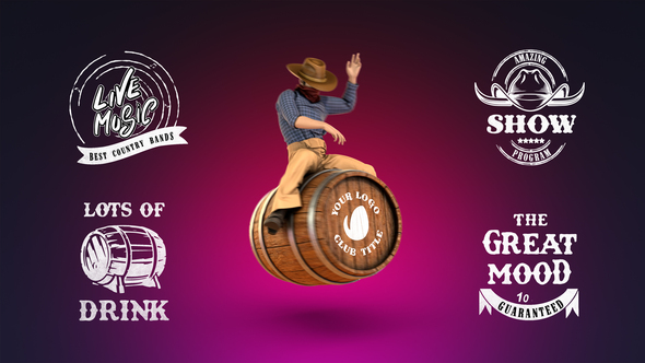 Drunk Rodeo Cowboy - VideoHive 31845614