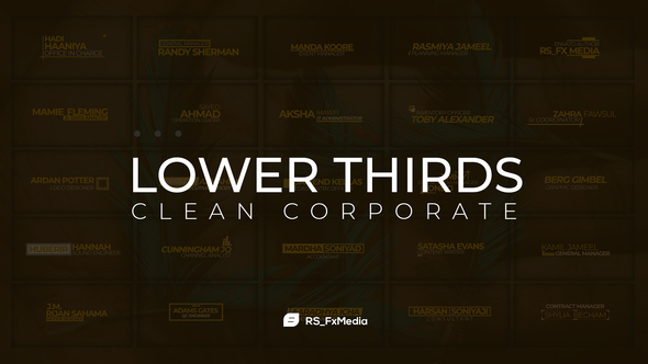 Lower Thirds | Clean Corporate