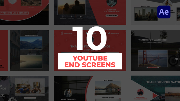 YouTube End Screens - VideoHive 31847986