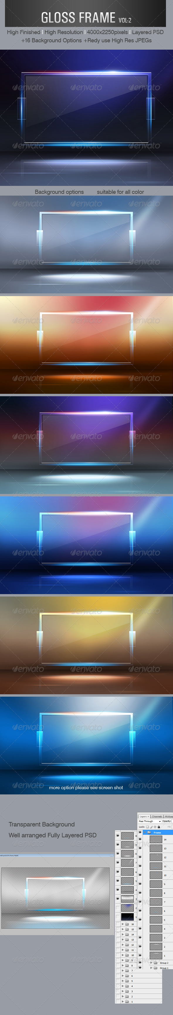 Gloss Frame - 3D Backgrounds