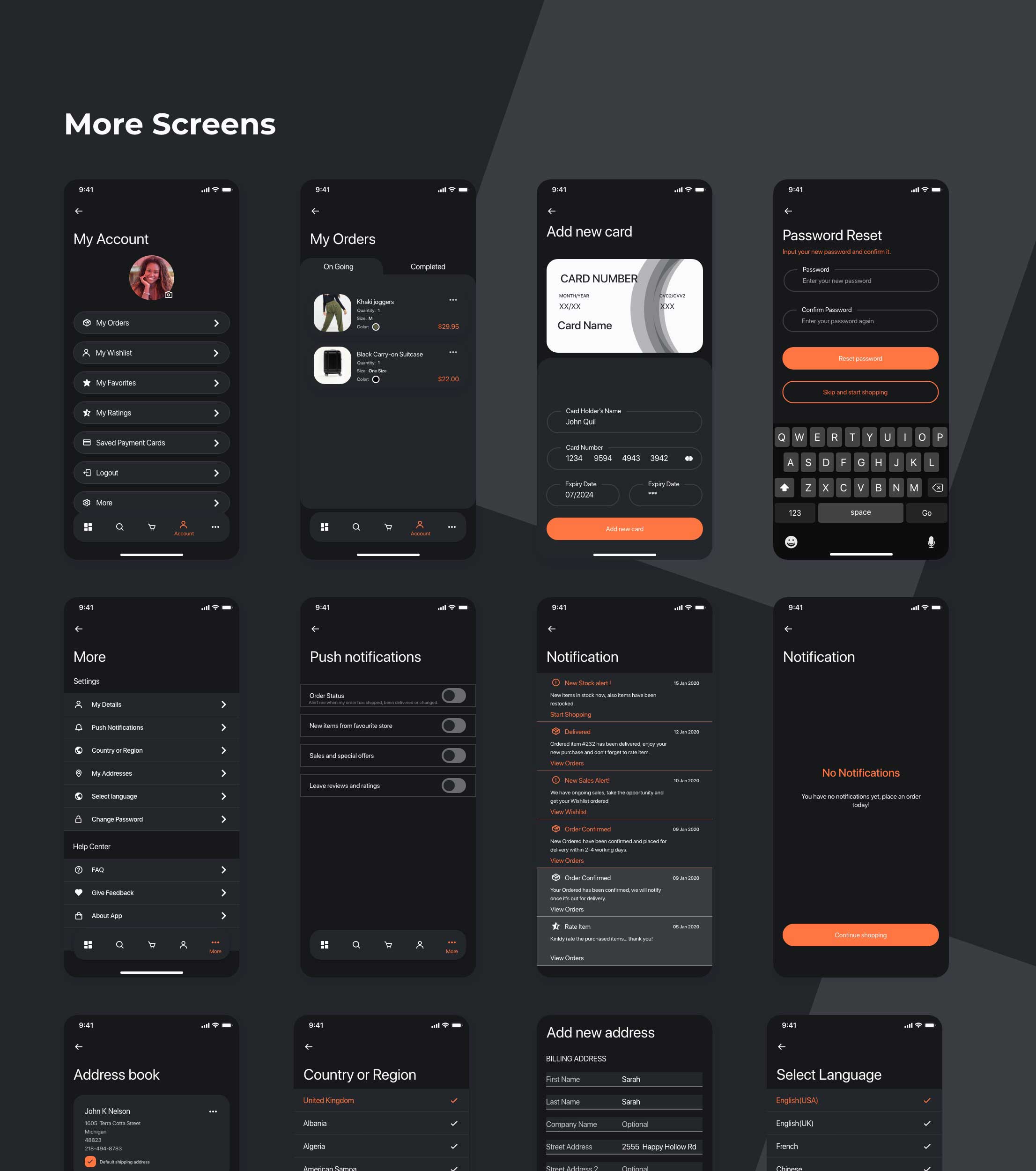 KORE shopping eCommerce App UI Kit | Adobe XD Template by olowott ...