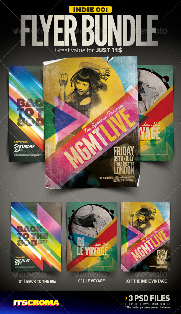 Indie Flyer Bundle | 001 - Clubs & Parties Events
